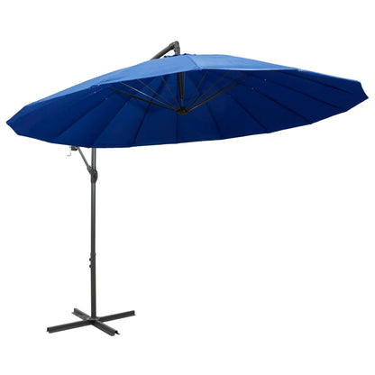 Hanging Garden Parasol Blue 3 m Aluminium Pole