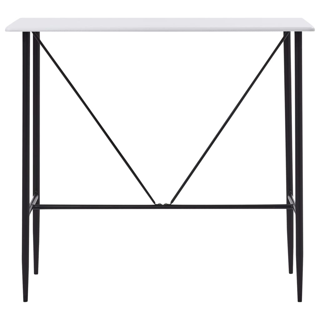 Bar Table White 120x60x110 cm MDF