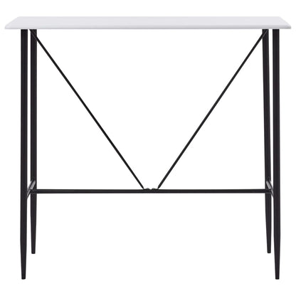 Bar Table White 120x60x110 cm MDF