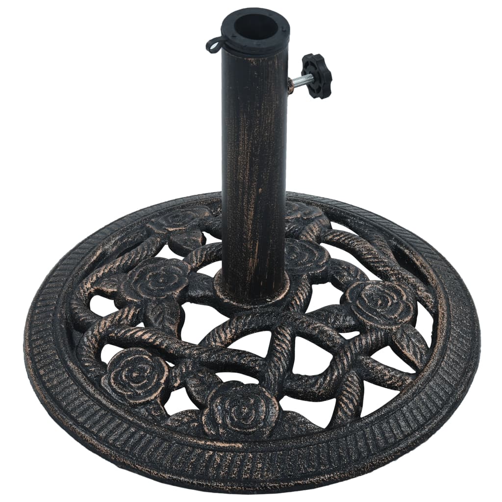 Umbrella Base Black and Bronze 9 kg 40 cm Cast Iron