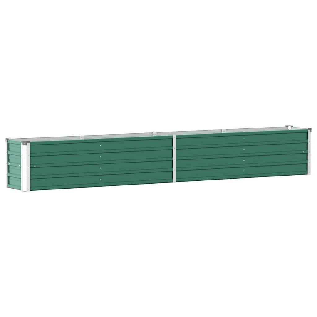 Garden Raised Bed Galvanised Steel 320x40x45 cm Green