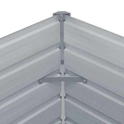 Garden Raised Bed Galvanised Steel 480x80x45 cm Grey