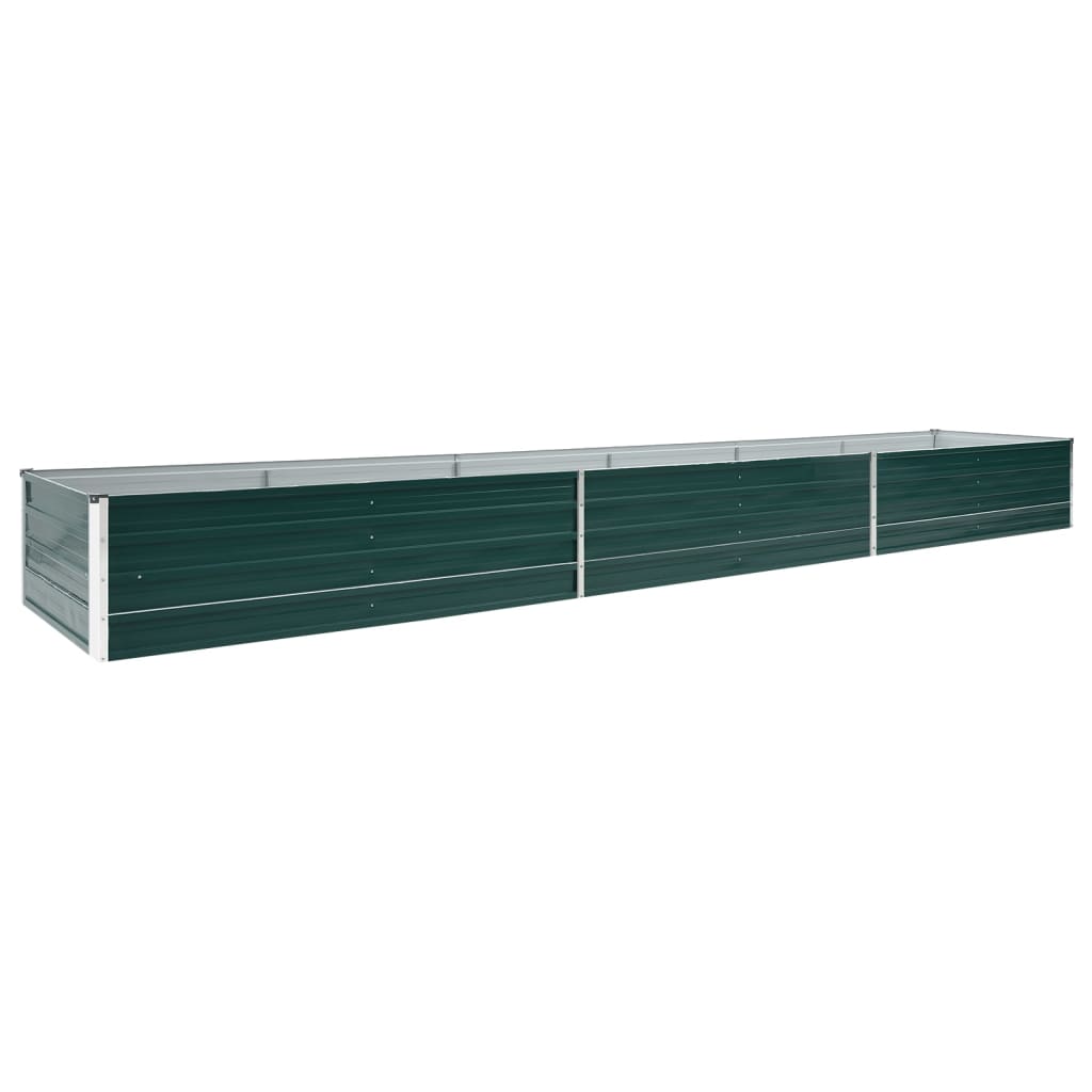 Garden Raised Bed Galvanised Steel 480x80x45 cm Green