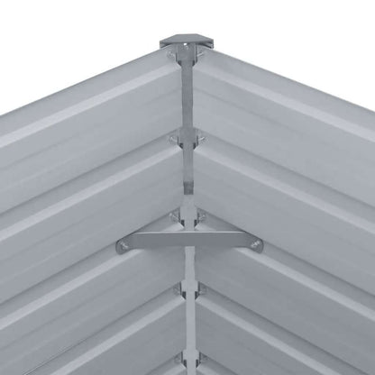 Garden Raised Bed Galvanised Steel 480x80x77 cm Grey