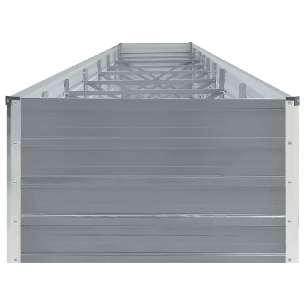 Garden Raised Bed Galvanised Steel 600x80x45 cm Grey