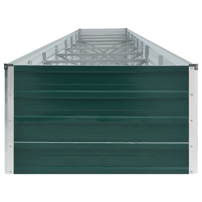 Garden Raised Bed Galvanised Steel 600x80x45 cm Green