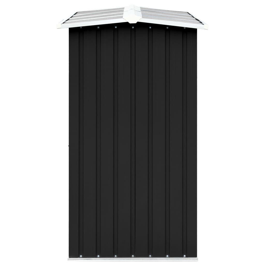Garden Log Storage Shed Galvanised Steel 330x92x153 cm Anthracite