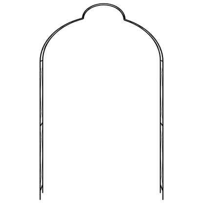 Garden Arch Black 150x34x240 cm Iron