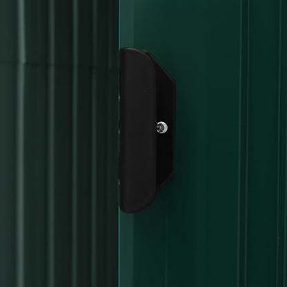 Garden Shed with Rack Green 205x130x183 cm Iron
