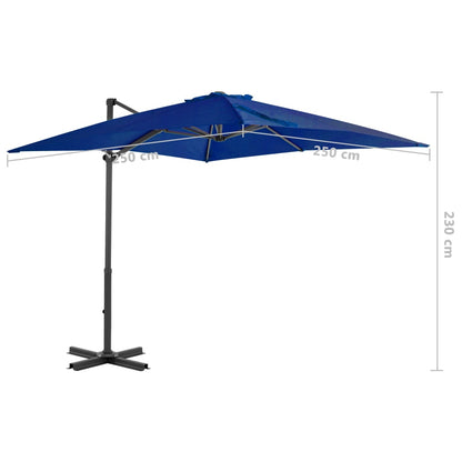 Cantilever Umbrella with Aluminium Pole Azure Blue 250x250 cm