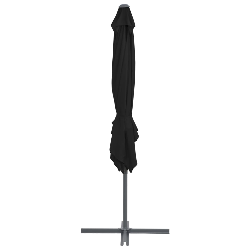 Cantilever Garden Parasol with Steel Pole Black 250x250 cm