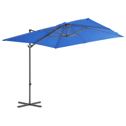 Cantilever Garden Parasol with Steel Pole Azure Blue 250x250 cm