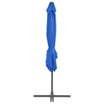 Cantilever Garden Parasol with Steel Pole Azure Blue 250x250 cm