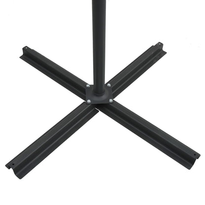 Cantilever Umbrella with LED lights and Steel Pole 250x250 cm Anthracite