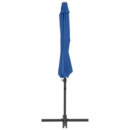 Cantilever Garden Parasol with Steel Pole Azure Blue 300 cm