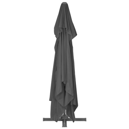 Cantilever Garden Parasol with Aluminium Pole 4x3 m Black