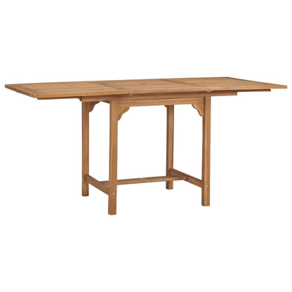 Extending Garden Table (110-160)x80x75cm Solid Teak Wood