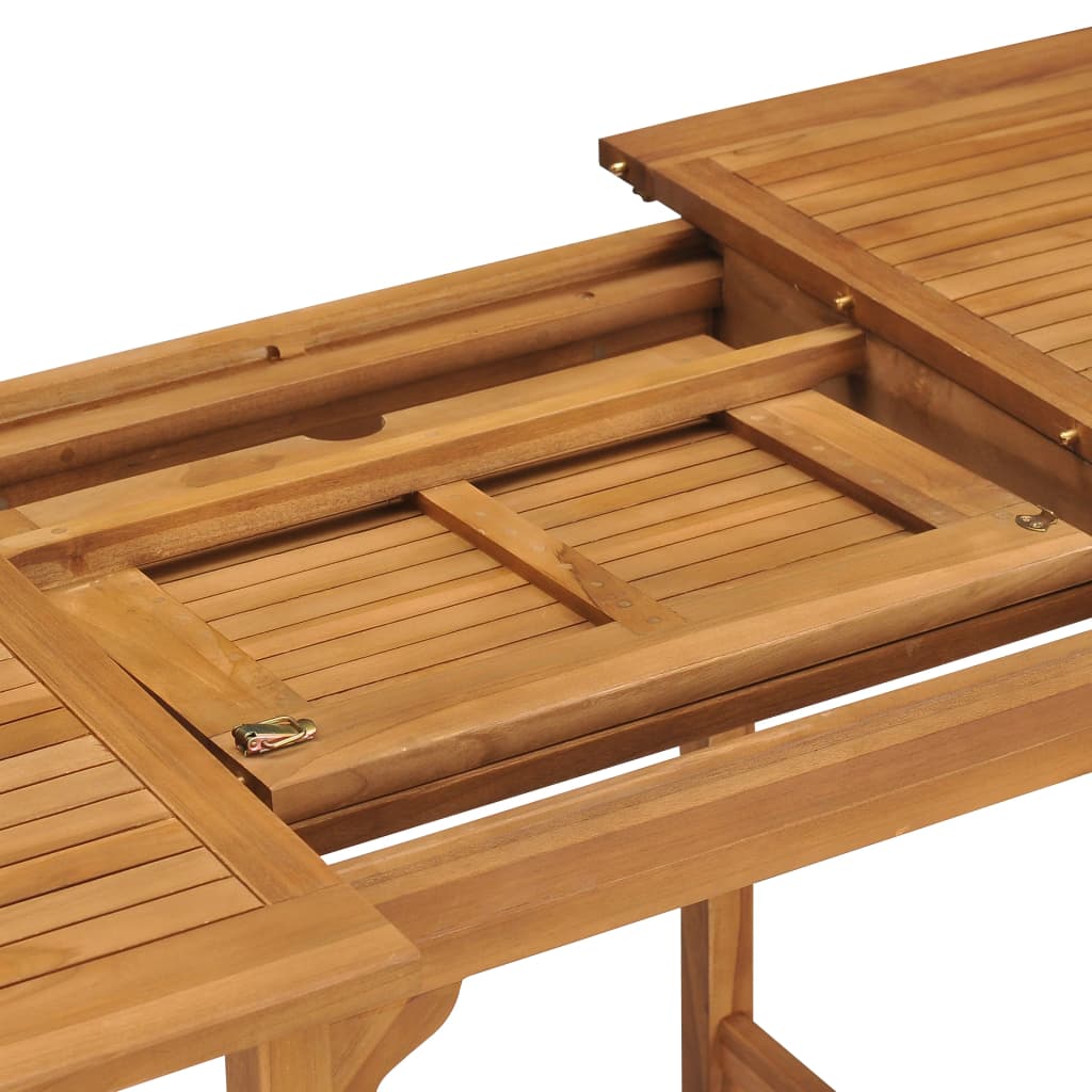 Extending Garden Table (110-160)x80x75cm Solid Teak Wood