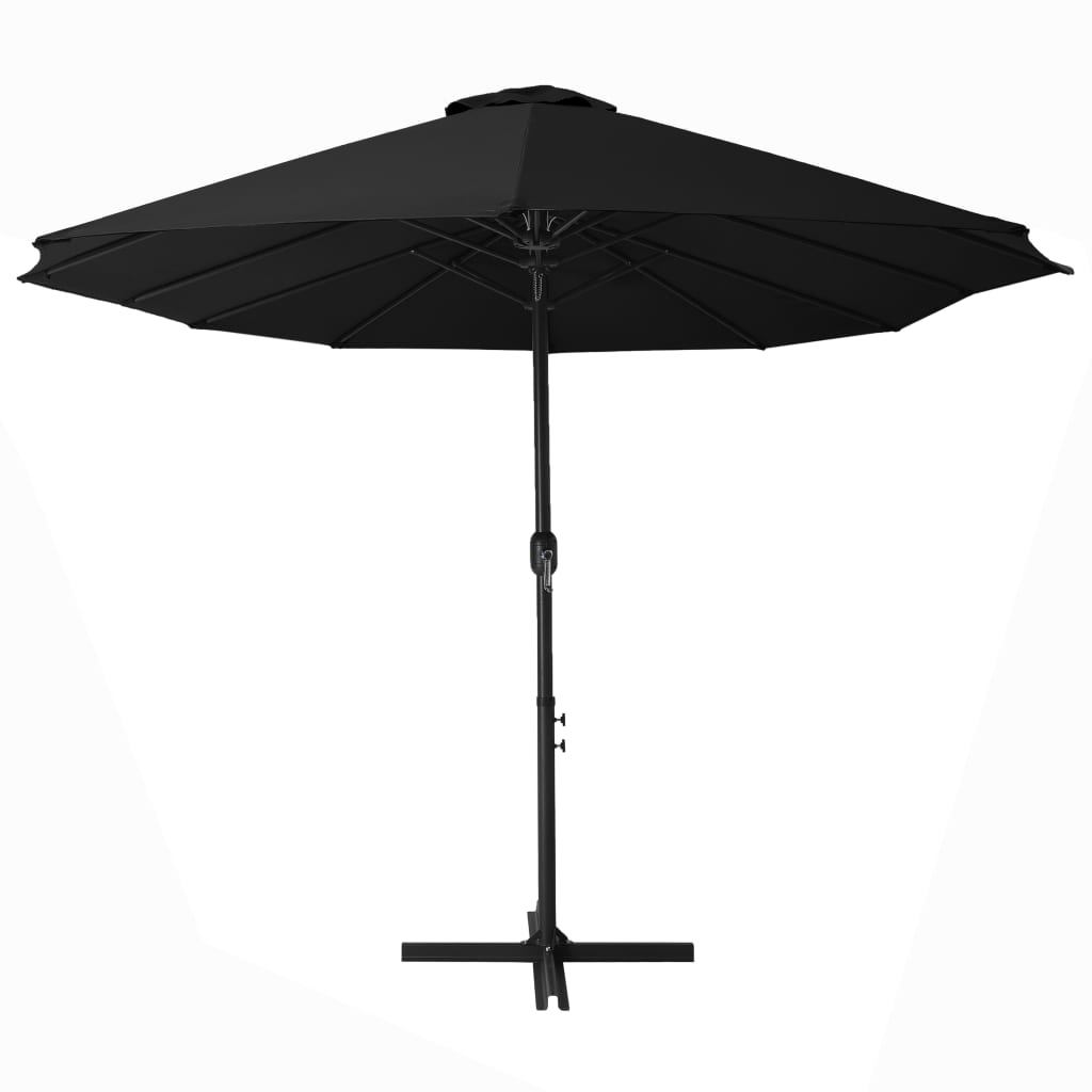 Garden Parasol with Aluminium Pole 460x270 cm Black