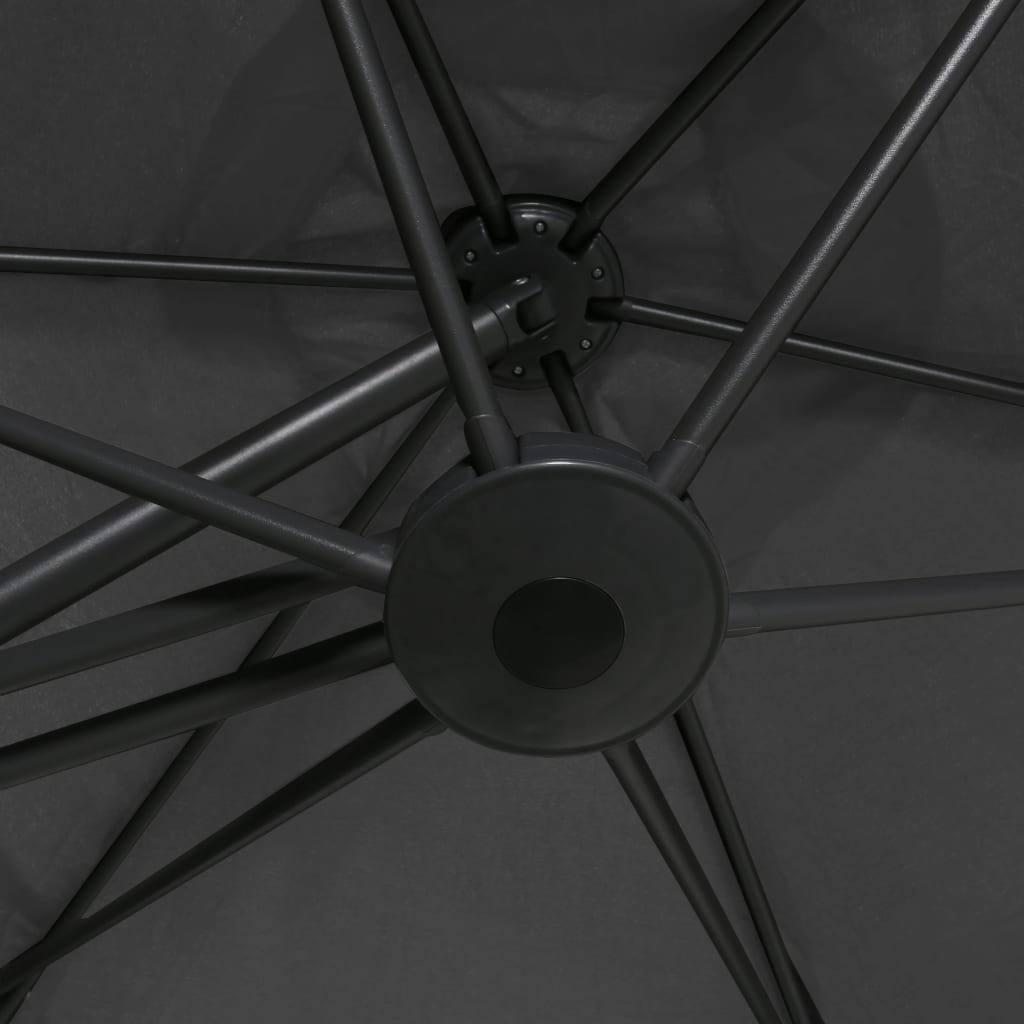 Garden Parasol with Steel Pole 300 cm Anthracite