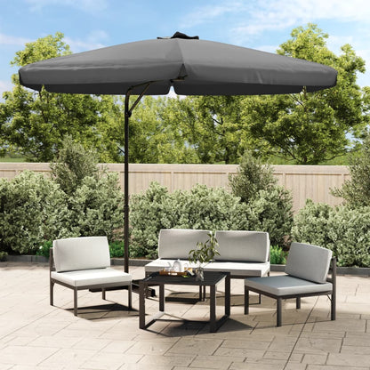 Garden Parasol with Steel Pole 300 cm Anthracite