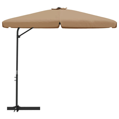 Garden Parasol with Steel Pole 300 cm Taupe