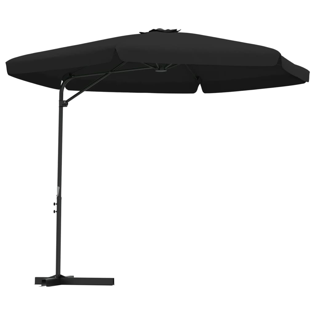 Garden Parasol with Steel Pole 300 cm Black