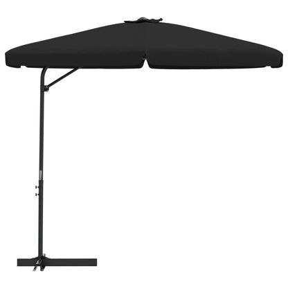 Garden Parasol with Steel Pole 300 cm Black