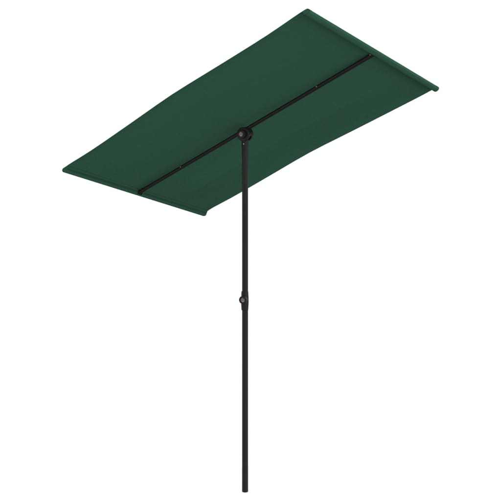 Outdoor Parasol with Aluminium Pole 180x110 cm Green