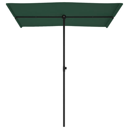 Outdoor Parasol with Aluminium Pole 180x110 cm Green