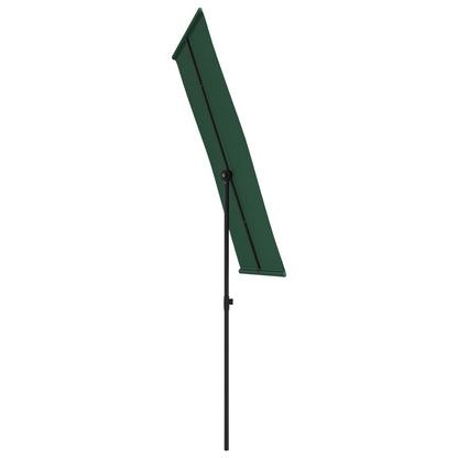 Outdoor Parasol with Aluminium Pole 180x110 cm Green