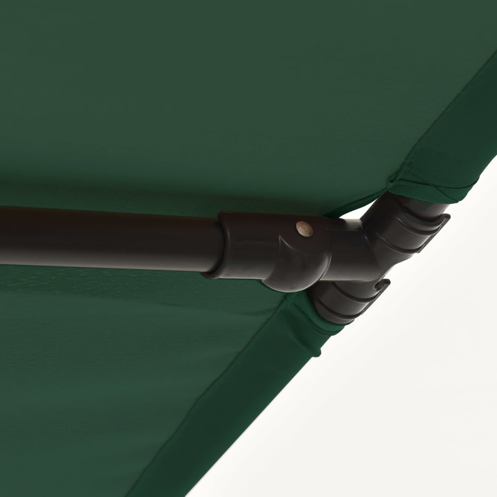 Outdoor Parasol with Aluminium Pole 180x110 cm Green