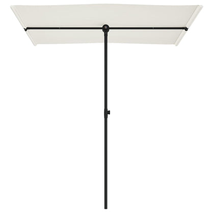 Garden Parasol with Aluminium Pole 180x110 cm Sand White