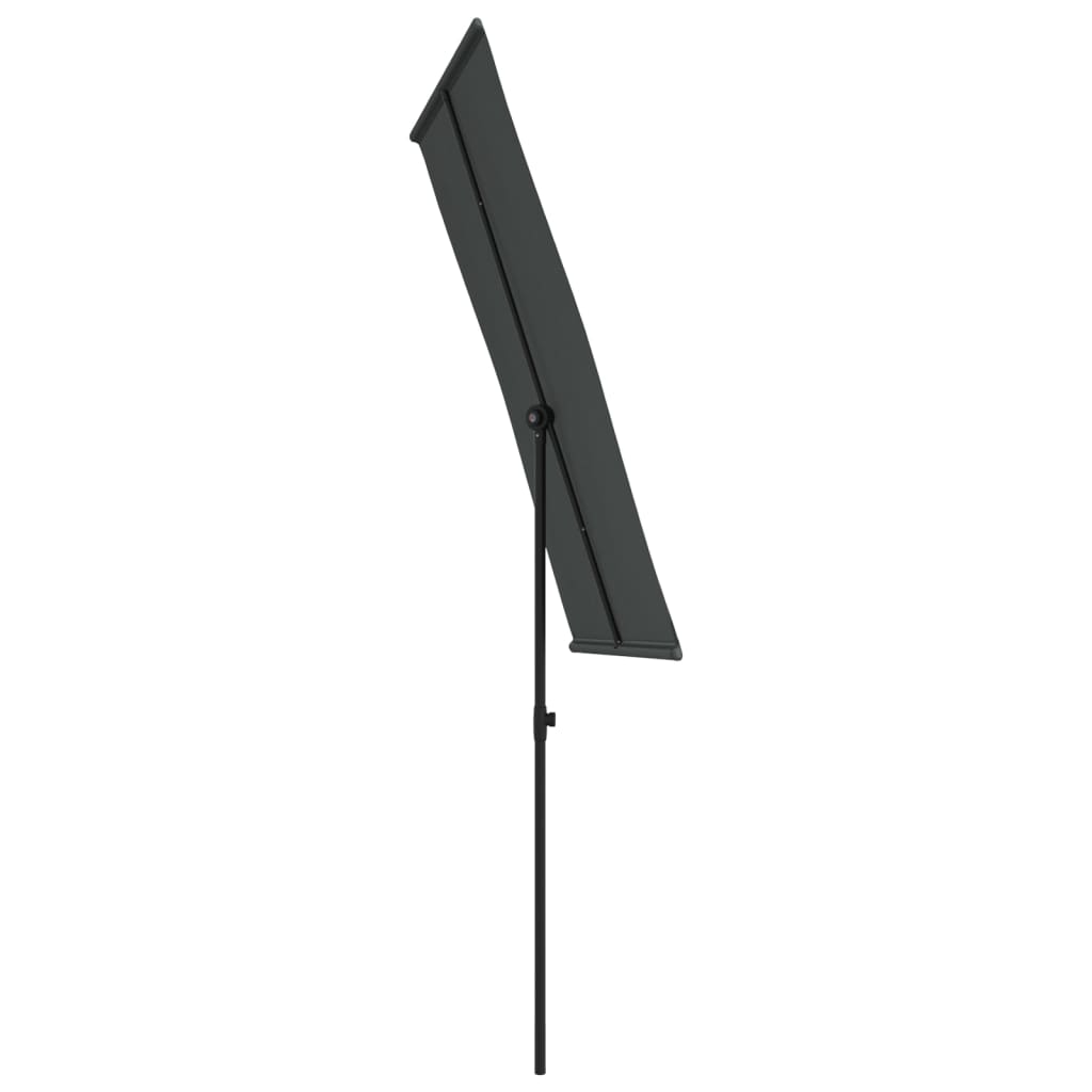 Outdoor Parasol with Aluminium Pole 180x110 cm Anthracite