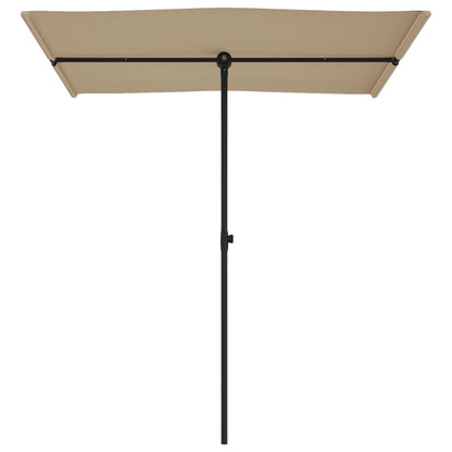 Garden Parasol with Aluminium Pole 180x110 cm Taupe