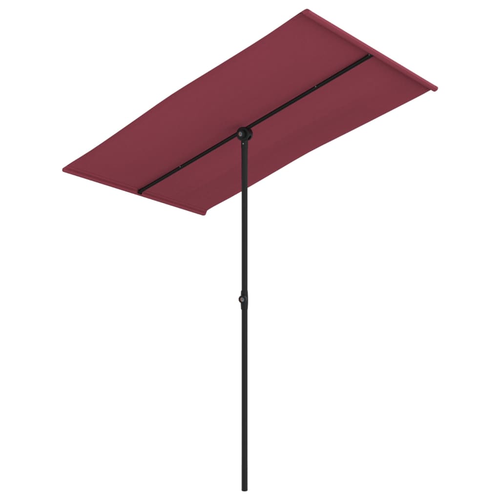 Garden Parasol with Aluminium Pole 180x110 cm Bordeaux Red