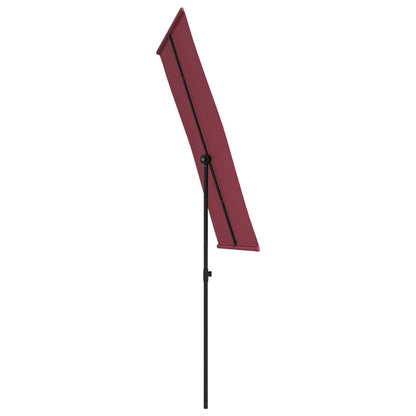 Garden Parasol with Aluminium Pole 180x110 cm Bordeaux Red