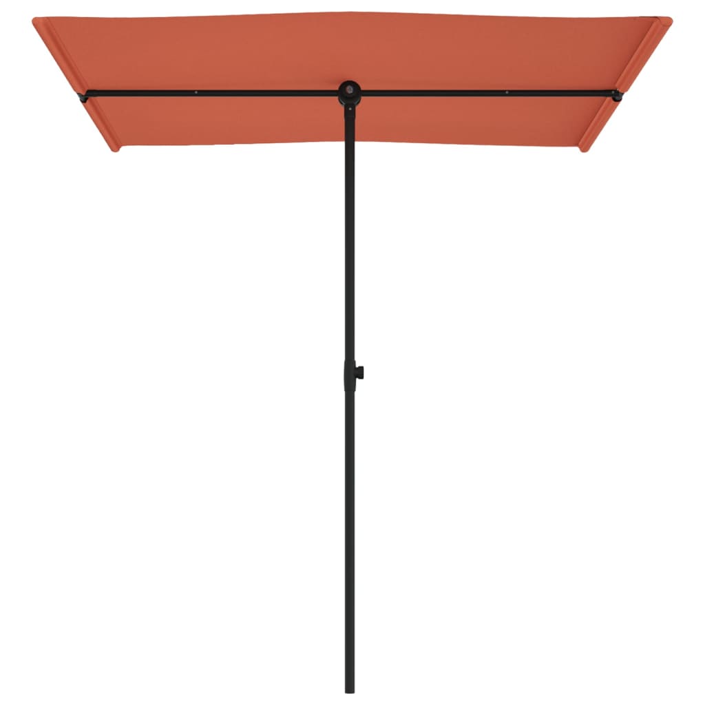 Garden Parasol with Aluminium Pole 180x110 cm Terracotta