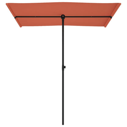 Garden Parasol with Aluminium Pole 180x110 cm Terracotta