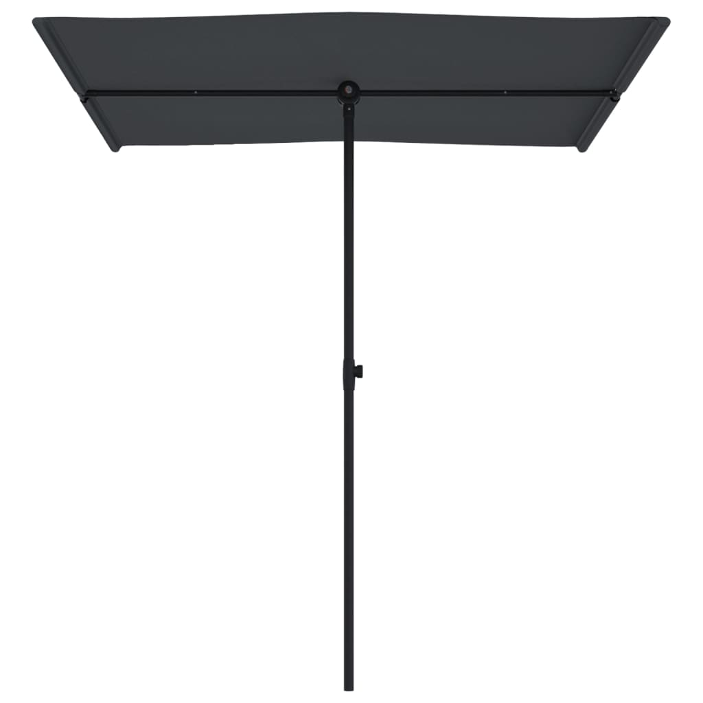 Garden Parasol with Aluminium Pole 180x110 cm Black