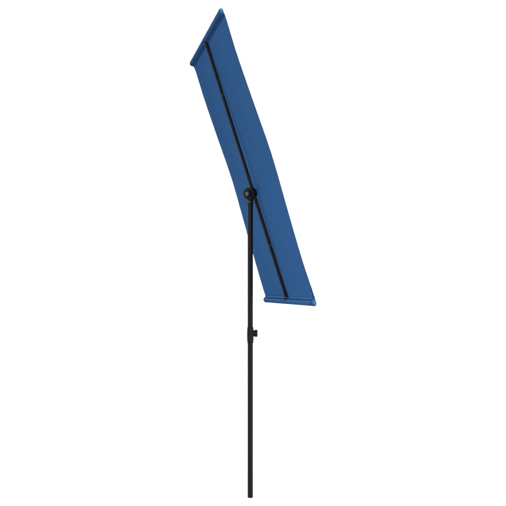 Garden Parasol with Aluminium Pole 180x110 cm Azure Blue