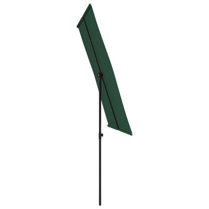 Outdoor Parasol with Aluminium Pole 2x1.5 m Green