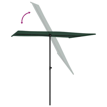 Outdoor Parasol with Aluminium Pole 2x1.5 m Green