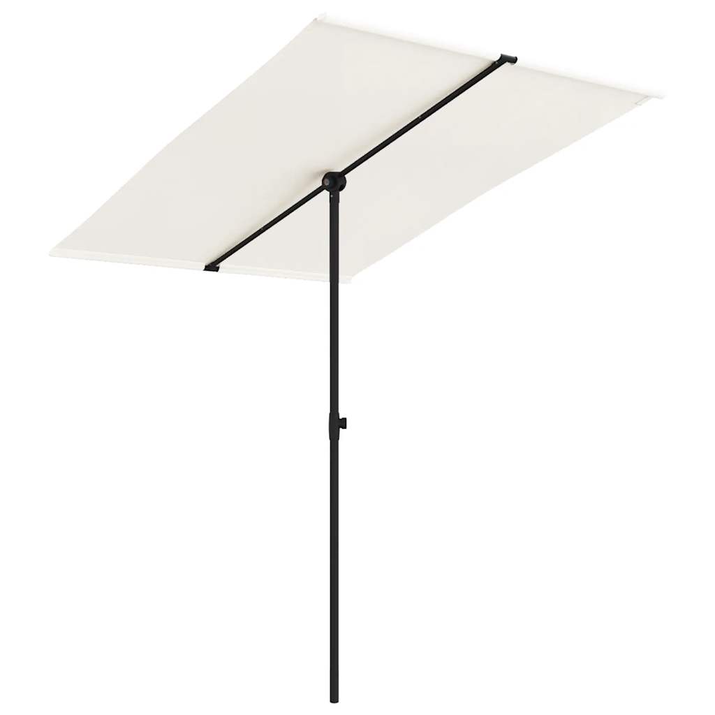 Garden Parasol with Aluminium Pole 2x1.5 m Sand White