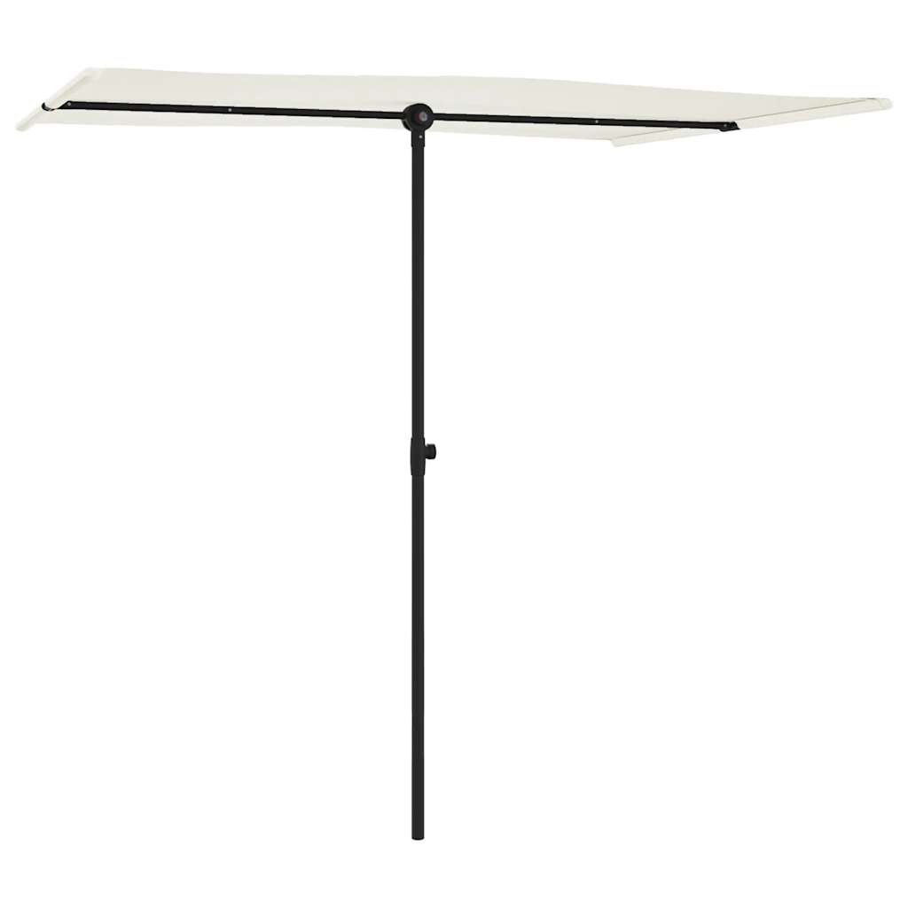 Garden Parasol with Aluminium Pole 2x1.5 m Sand White