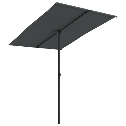 Outdoor Parasol with Aluminium Pole 2x1.5 m Anthracite