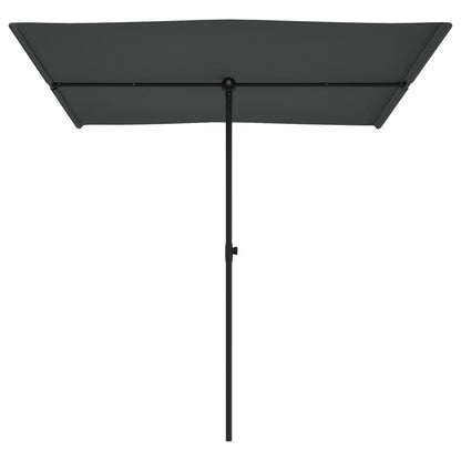 Outdoor Parasol with Aluminium Pole 2x1.5 m Anthracite