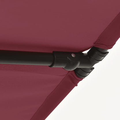 Garden Parasol with Aluminium Pole 2x1.5 m Bordeaux Red