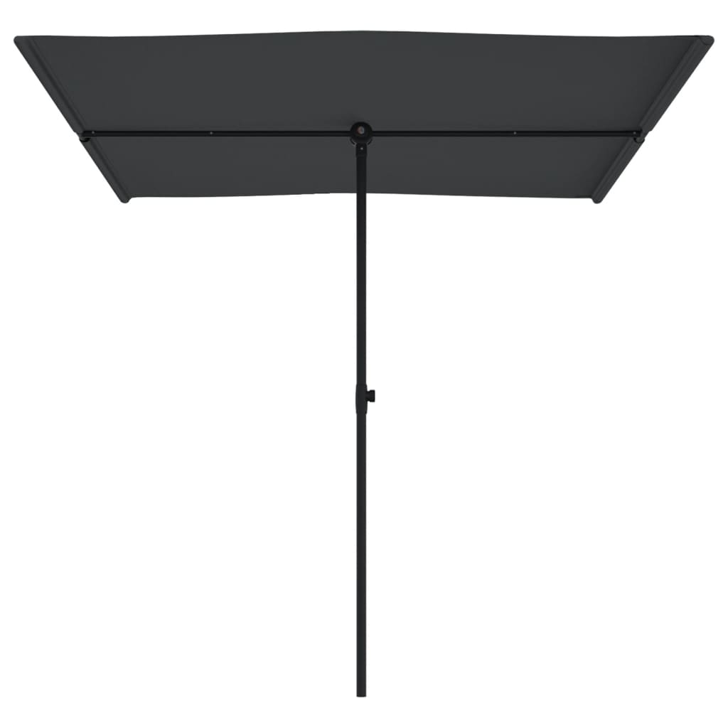 Outdoor Parasol with Aluminium Pole 2x1.5 m Black