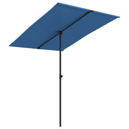 Garden Parasol with Aluminium Pole 2x1.5 m Azure Blue